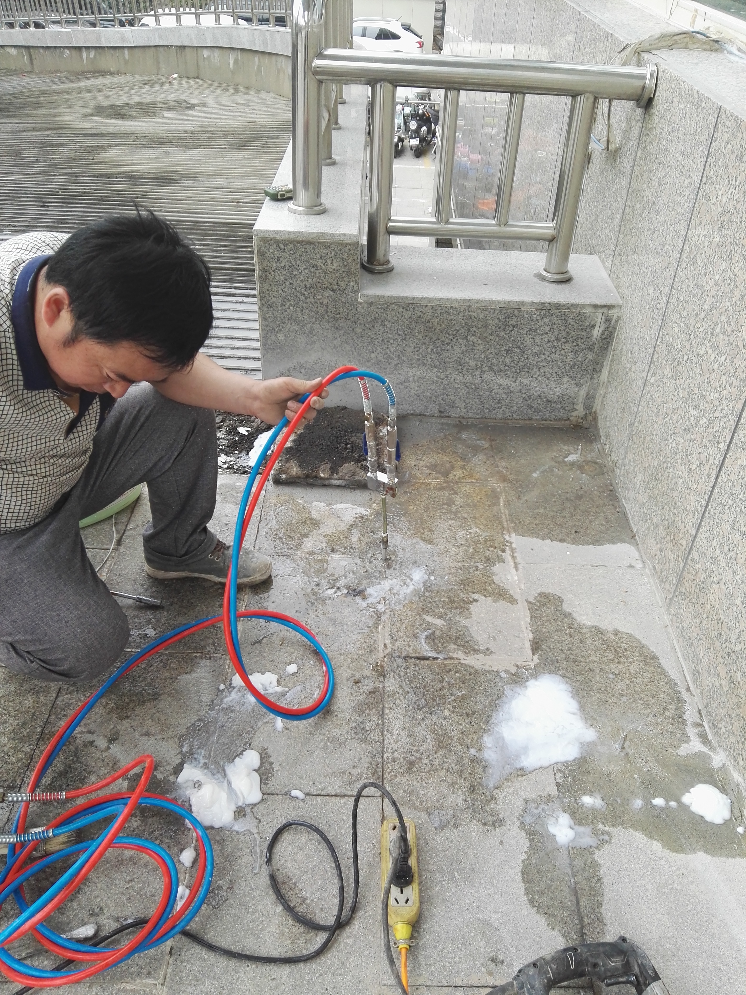 渗透型无机注浆料注浆3